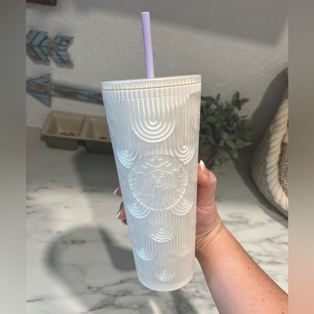 Starbucks Iridescent Siren Shell 24 oz Plastic Cold Cup